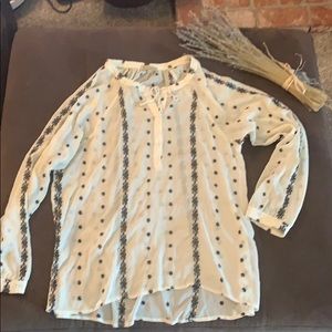 White and Black sheer blouses